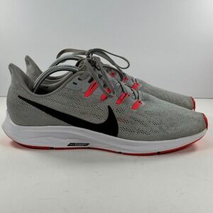 Nike Air Zoom Pegasus 36 Men's Running Shoes Grey Orange Size 9.5 AQ2203 009